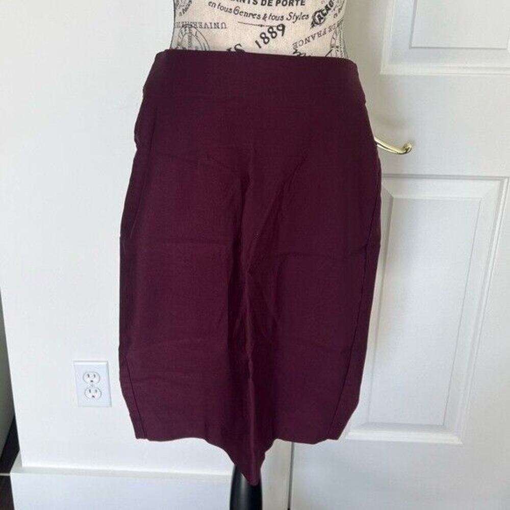 Elle Plum Purple high waisted knee length pencil skirt